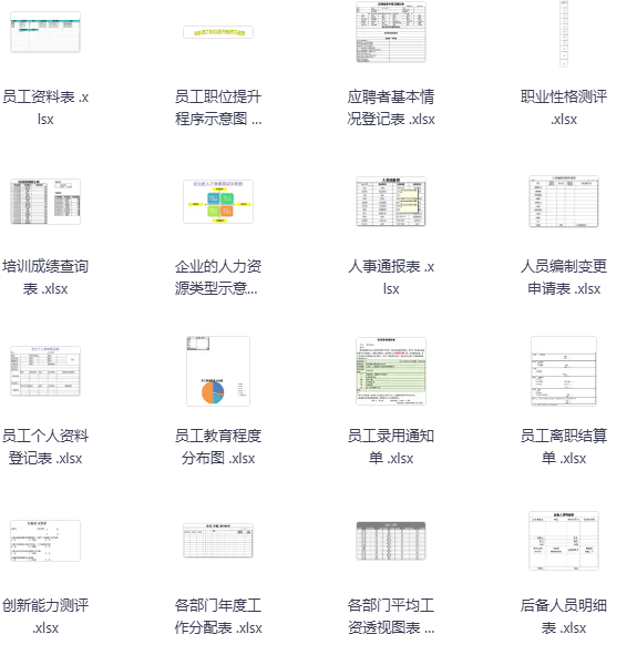 图片[2]-100项各行业人事表格-学科资源网